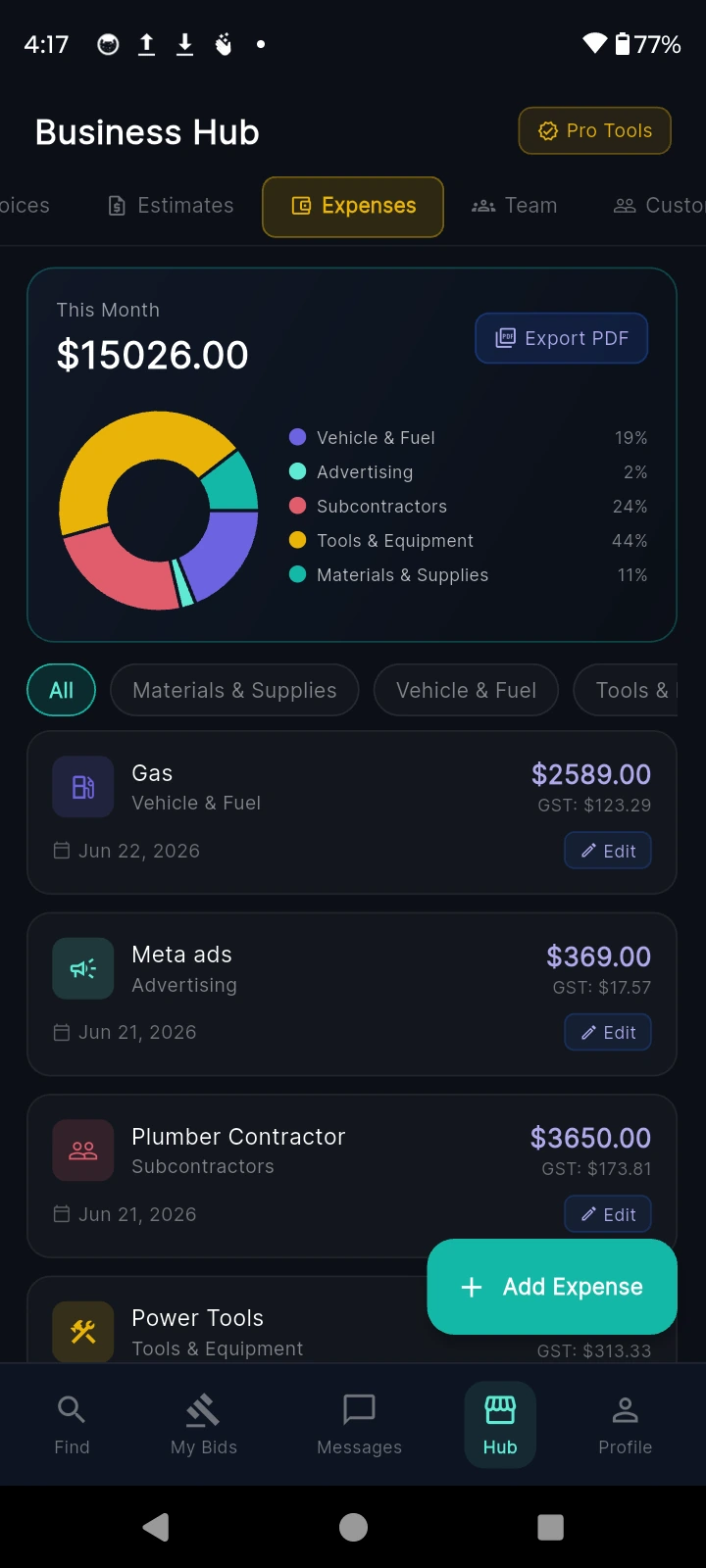 SOLVN provider business hub screen